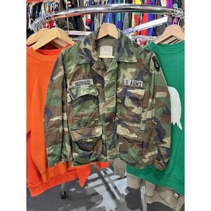 Vintage United States Military Army Camo Button Up Shirt X-Small XS